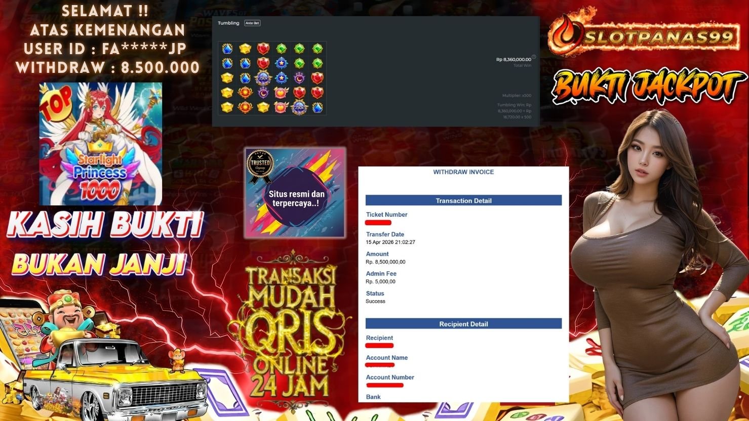 SLOTPANAS99 JACKPOT SLOT STARLIGHT PRINCESS 1000